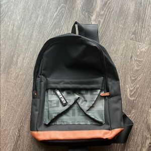 Modern Black and Brown Backpacks with Durable Design Tuned In Tokyo